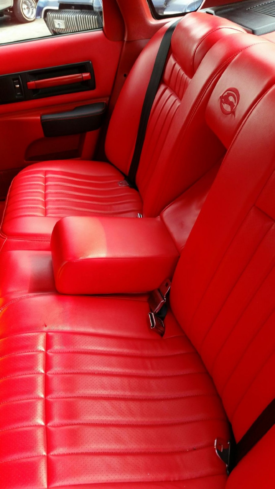 red custom backseat